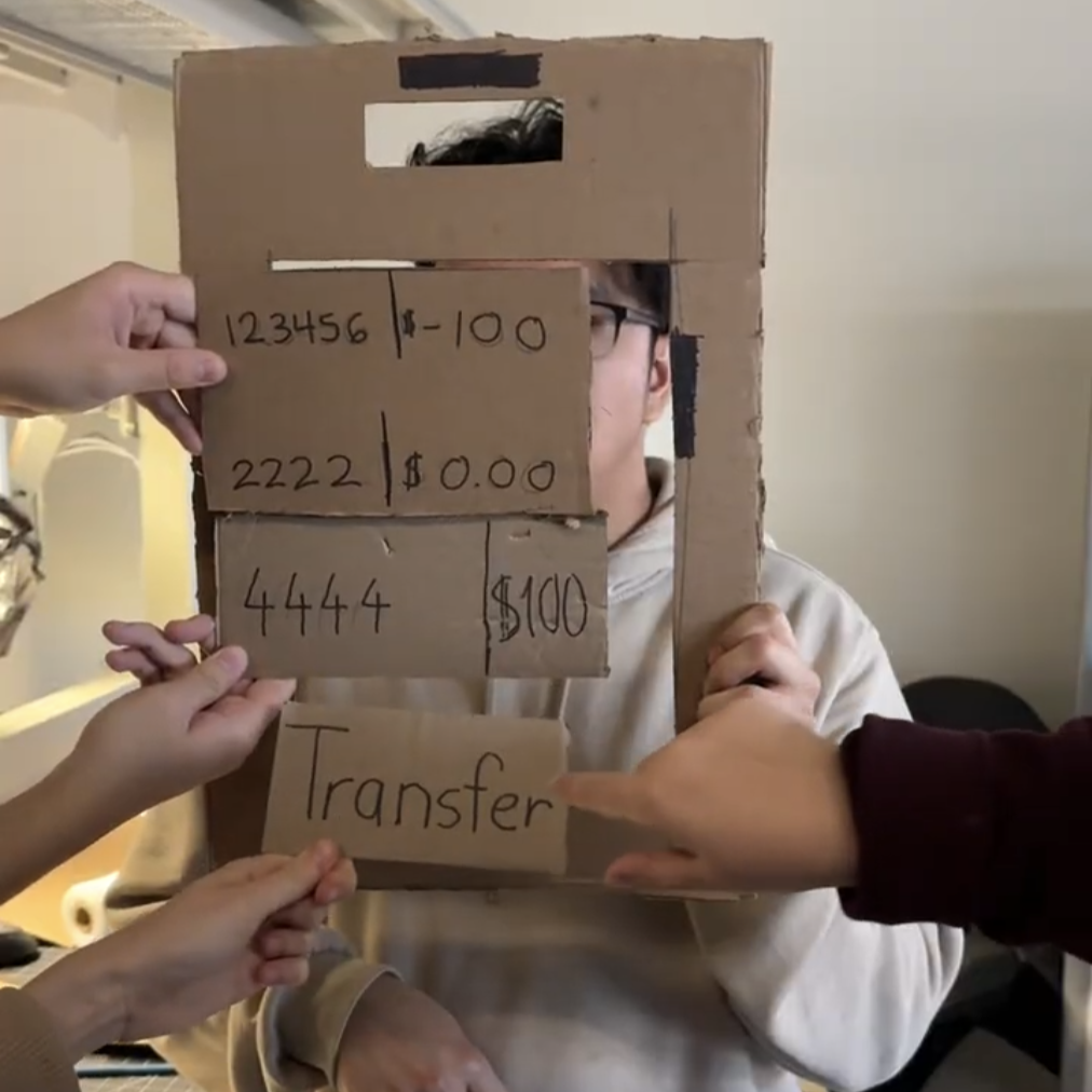 This is the next screen, here the user is viewing their account and preparing to transfer their funds.